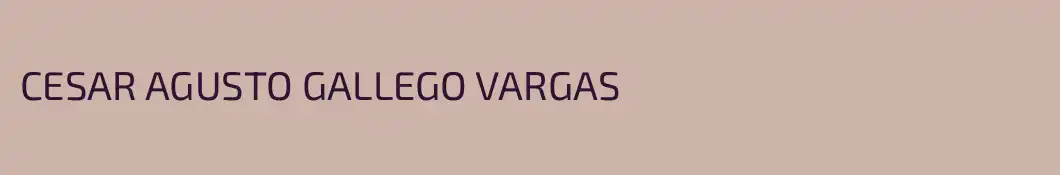 CESAR AGUSTO GALLEGO VARGAS